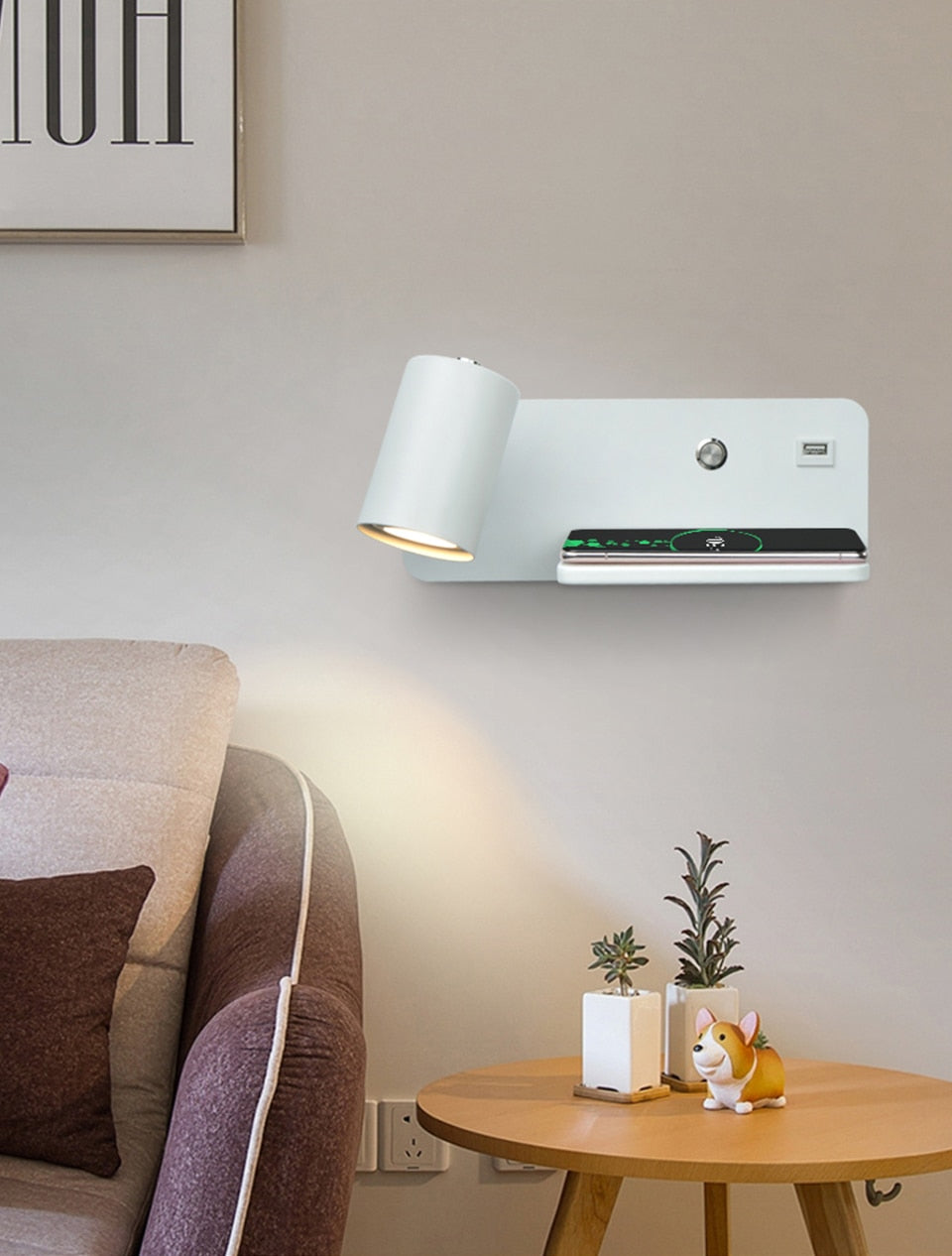 Yoe Modern USB Wireless Wall Light