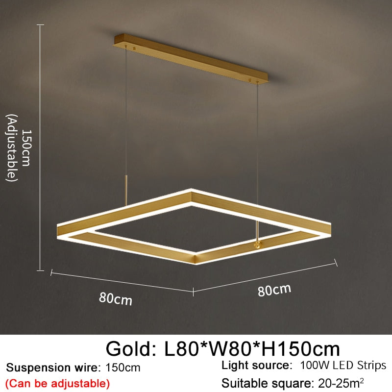 Ylk Kare Modern LED Chandelier