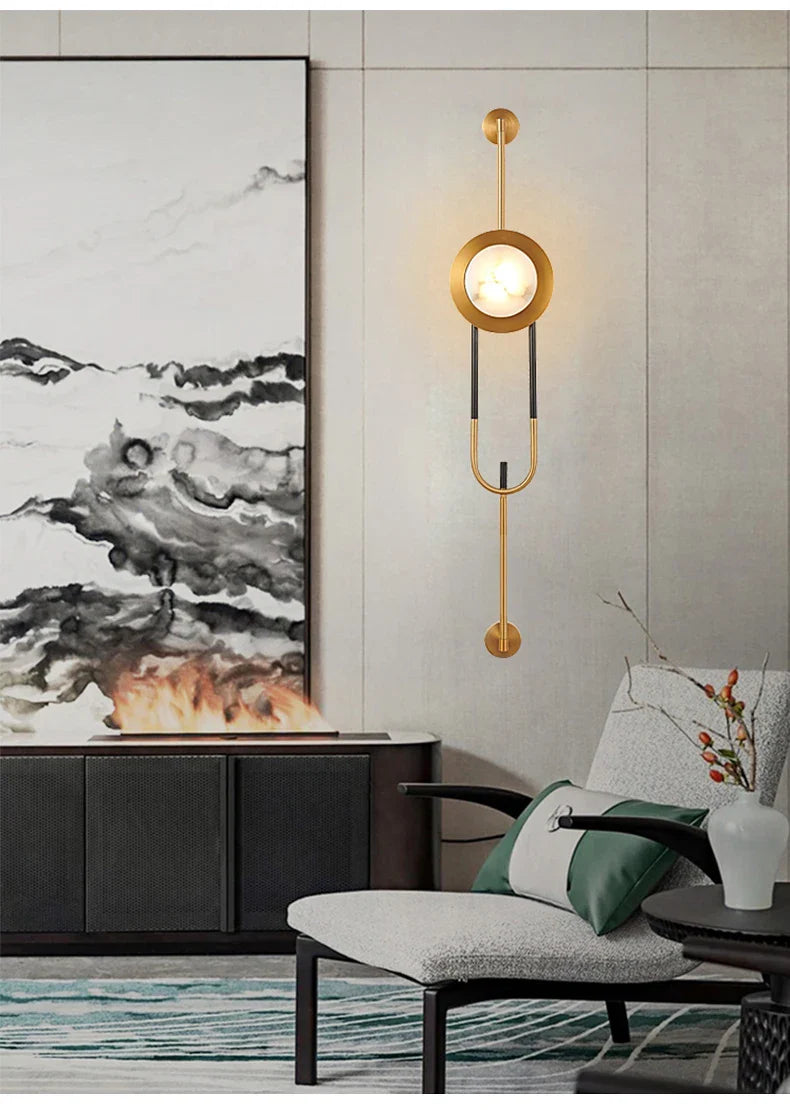 Marble Copper Luxury Wall Light