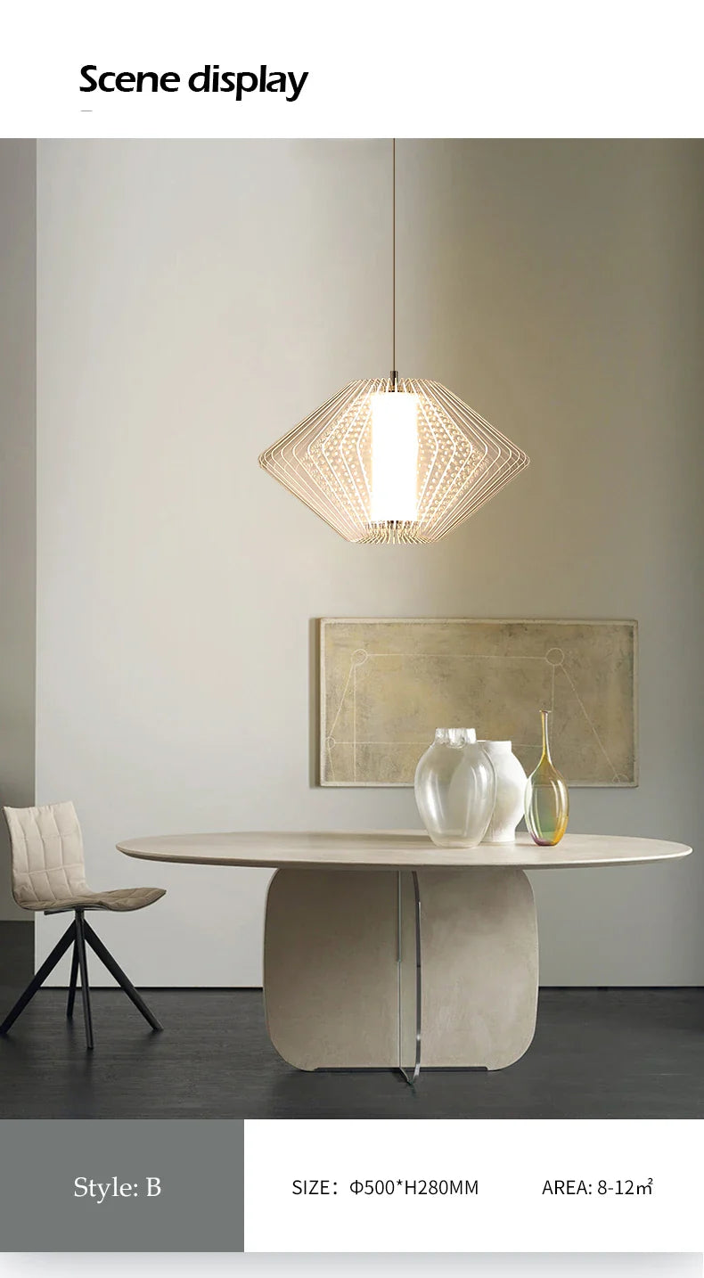 Modern Acrylic Pendant Lamp LED Simple Dandelion Hanging Light