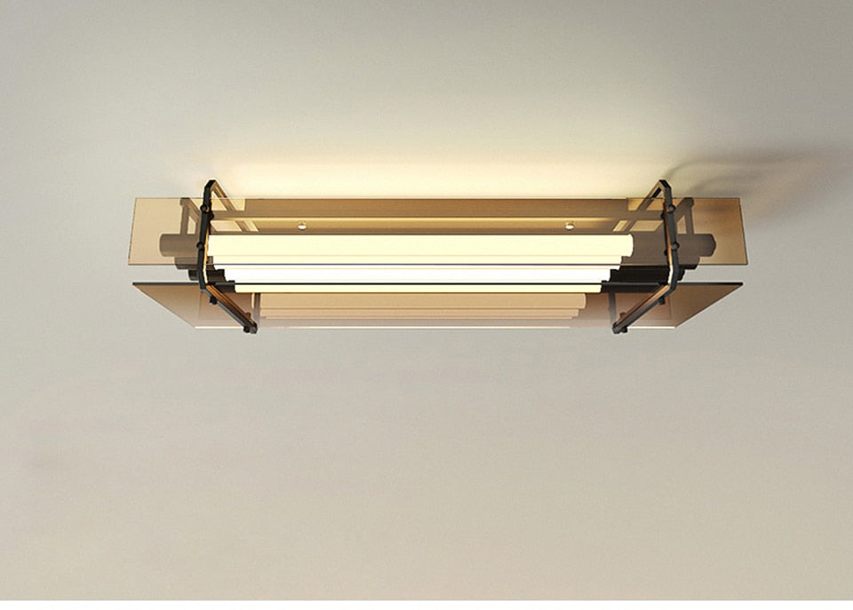 IIS Voome - Ceiling Light Fixtures 30Inch Minimalist Light Tubes 32W Chandelier Glass