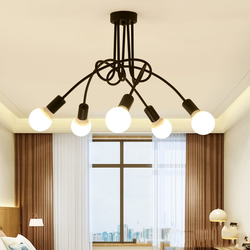 Xc Anon Retro Wrought Iron Chandelier