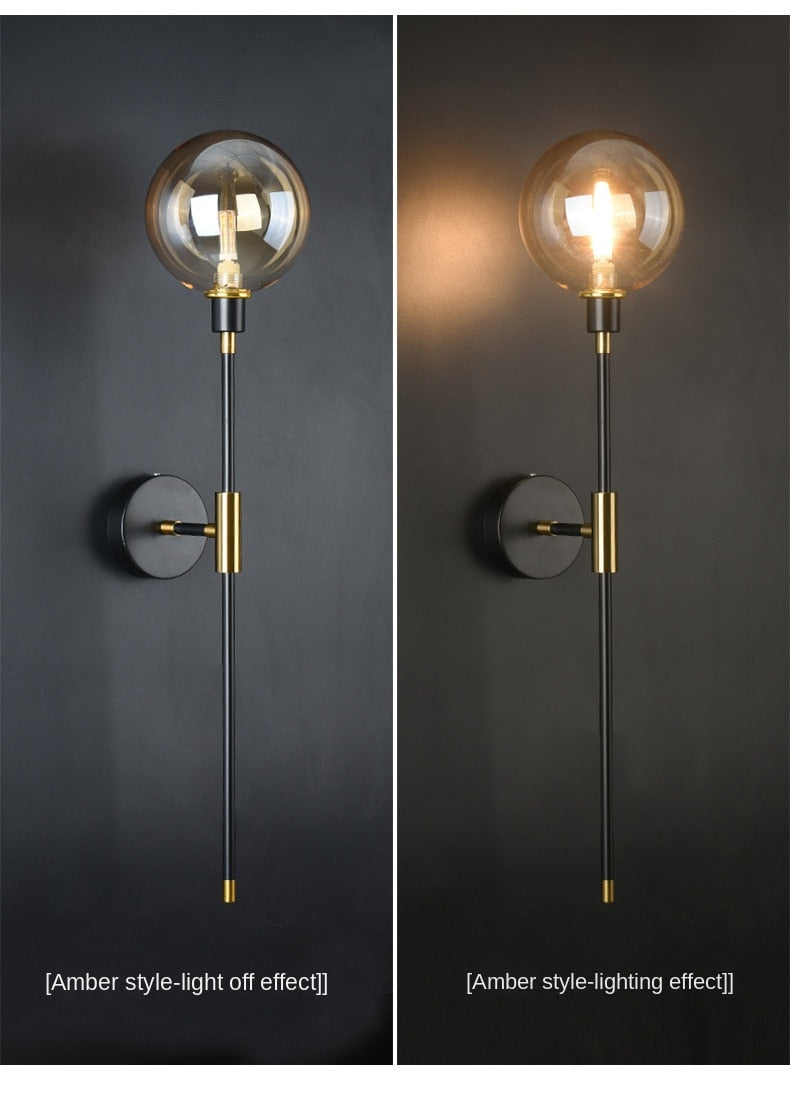 The Shadow - Modern Wall Light Glass Ball Led Nordic Aisle Corridor
