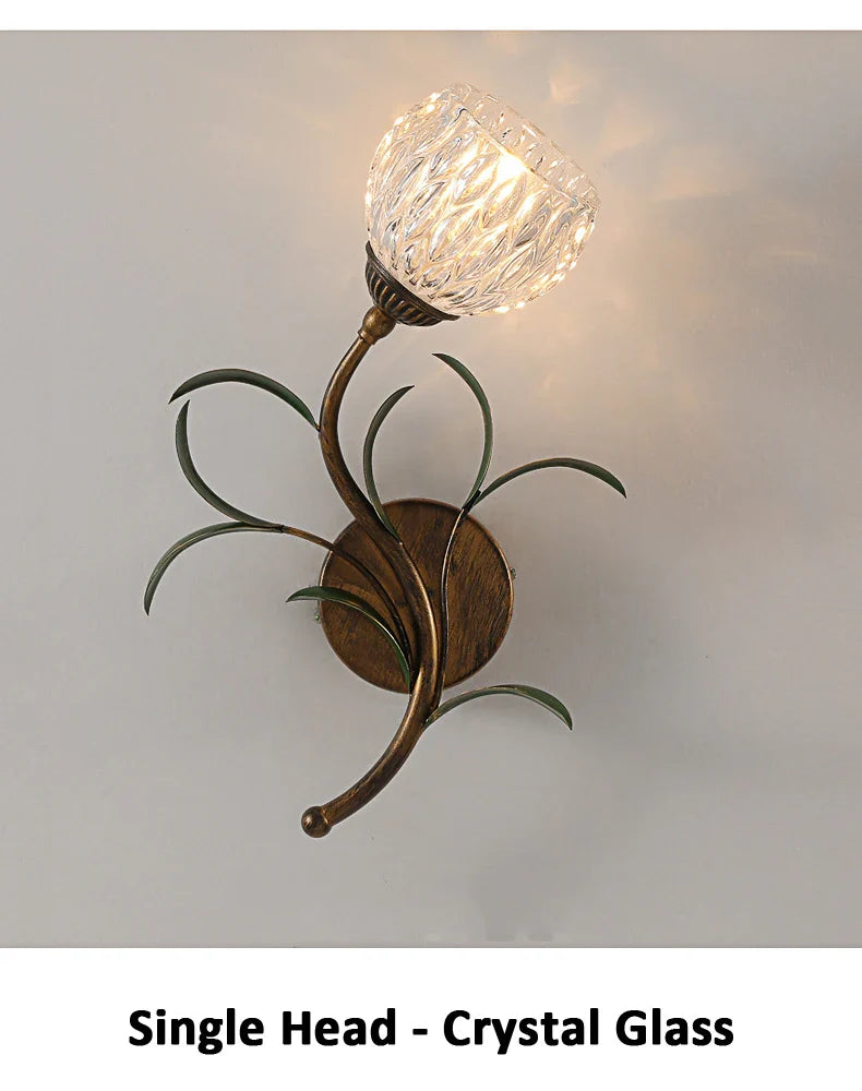 French Pastoral Romantic Flower Wall Light Background Decorative