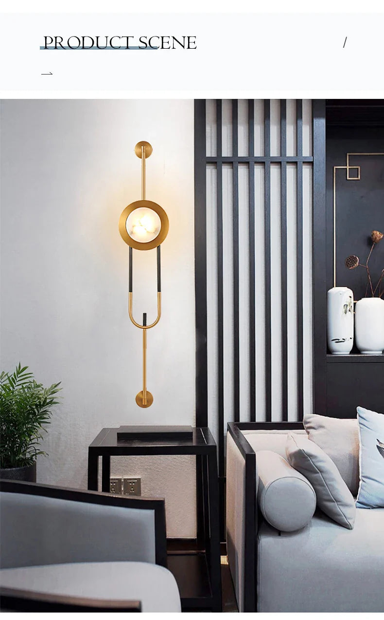 Marble Copper Luxury Wall Light