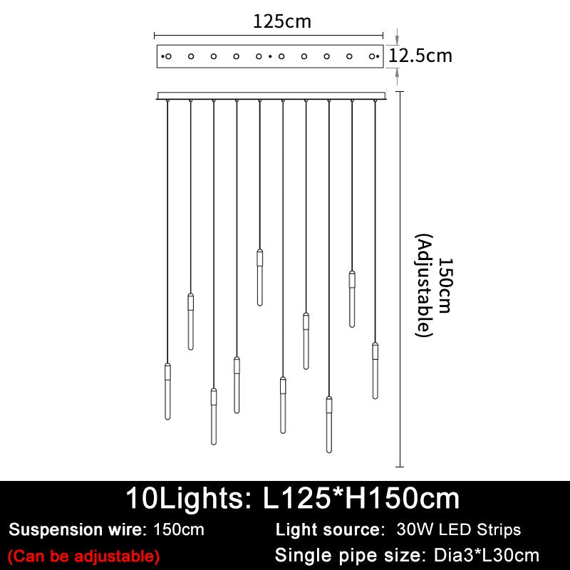 Ylk Stick Modern Luxury Chandelier
