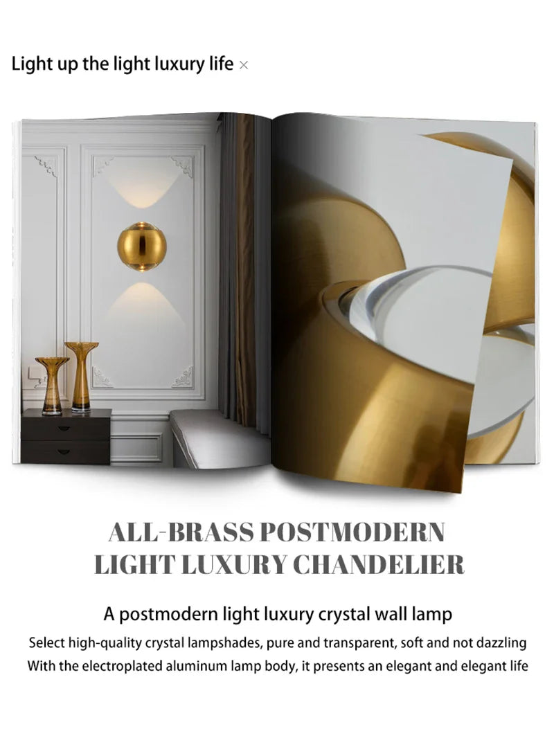 Orb Dual Designer Modern Art Aluminum Glass Decoration Wall Lamp