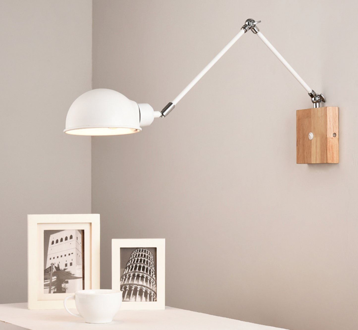 BTM Jeena -  Adjustable wooden Wall Lamps