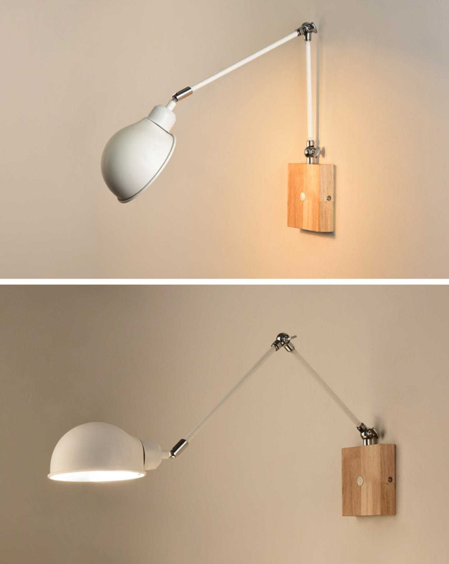 BTM Jeena -  Adjustable wooden Wall Lamps