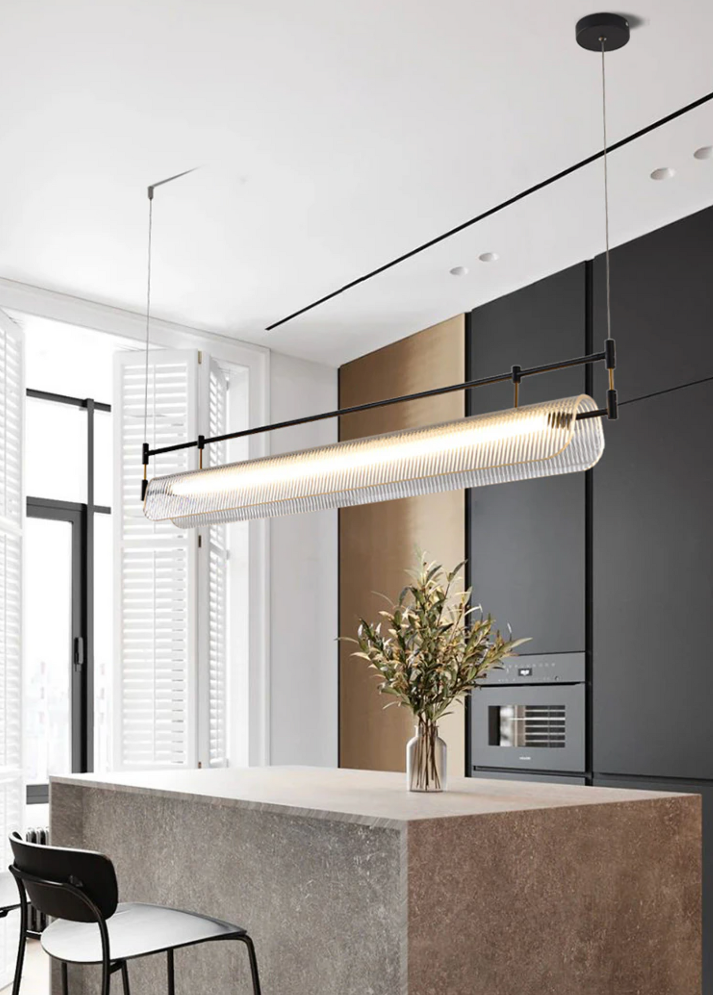 Sunoo - New Minimalist Modern Living Room Dining Table Long Chandelier
