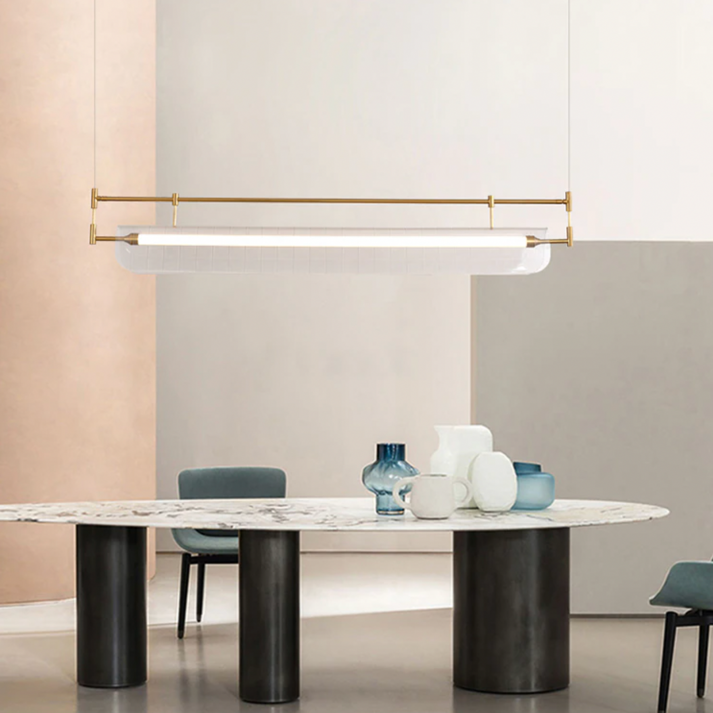 Sunoo - New Minimalist Modern Living Room Dining Table Long Chandelier