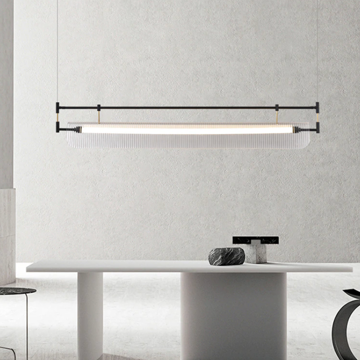 Sunoo - New Minimalist Modern Living Room Dining Table Long Chandelier