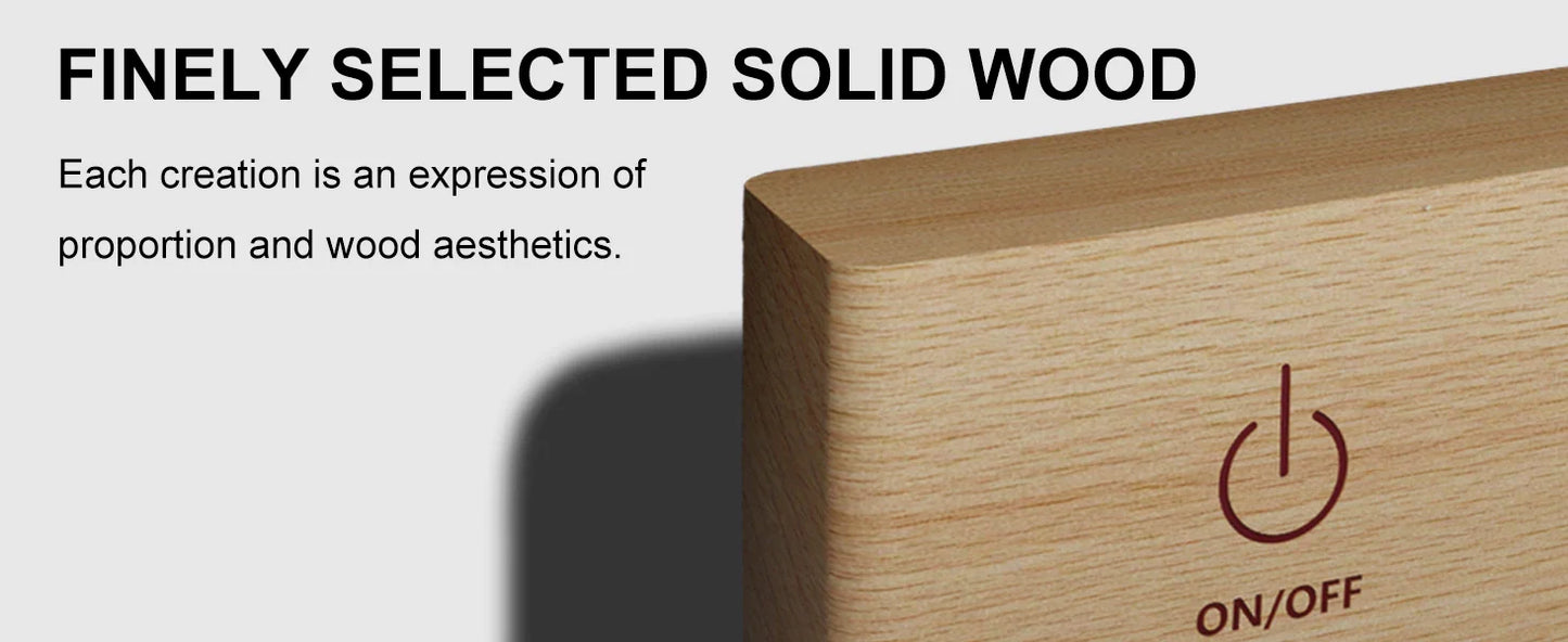 Cinde Mini Touchable Magnetic Nordic Wood With 360 Rotate Dimmable Wall Sconce