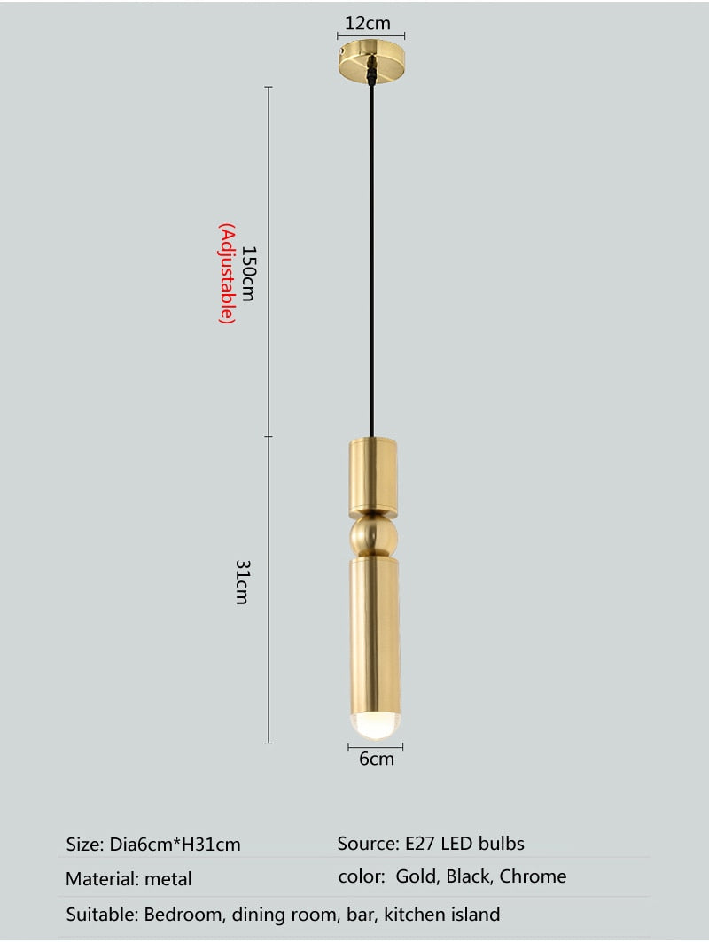Ylk Ballade Modern Gold Pendant Light