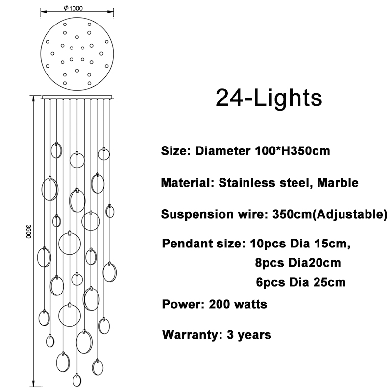 Ylk Loome Luxury Marble Chandelier