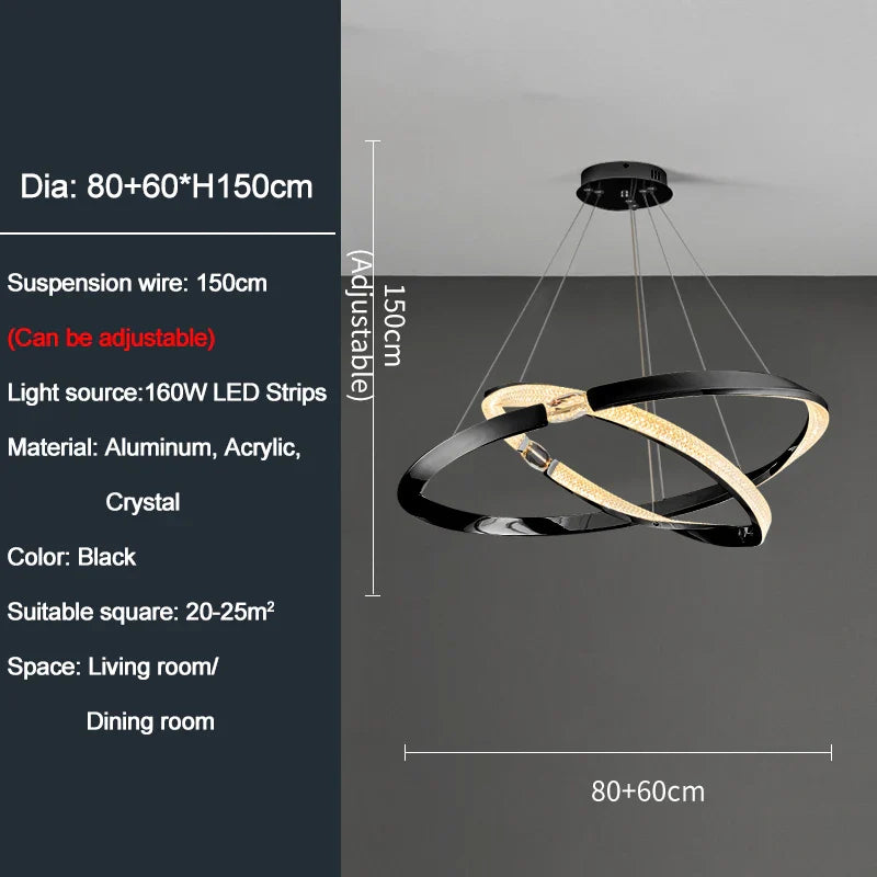 Ylk Bend Style Modern Chandelier