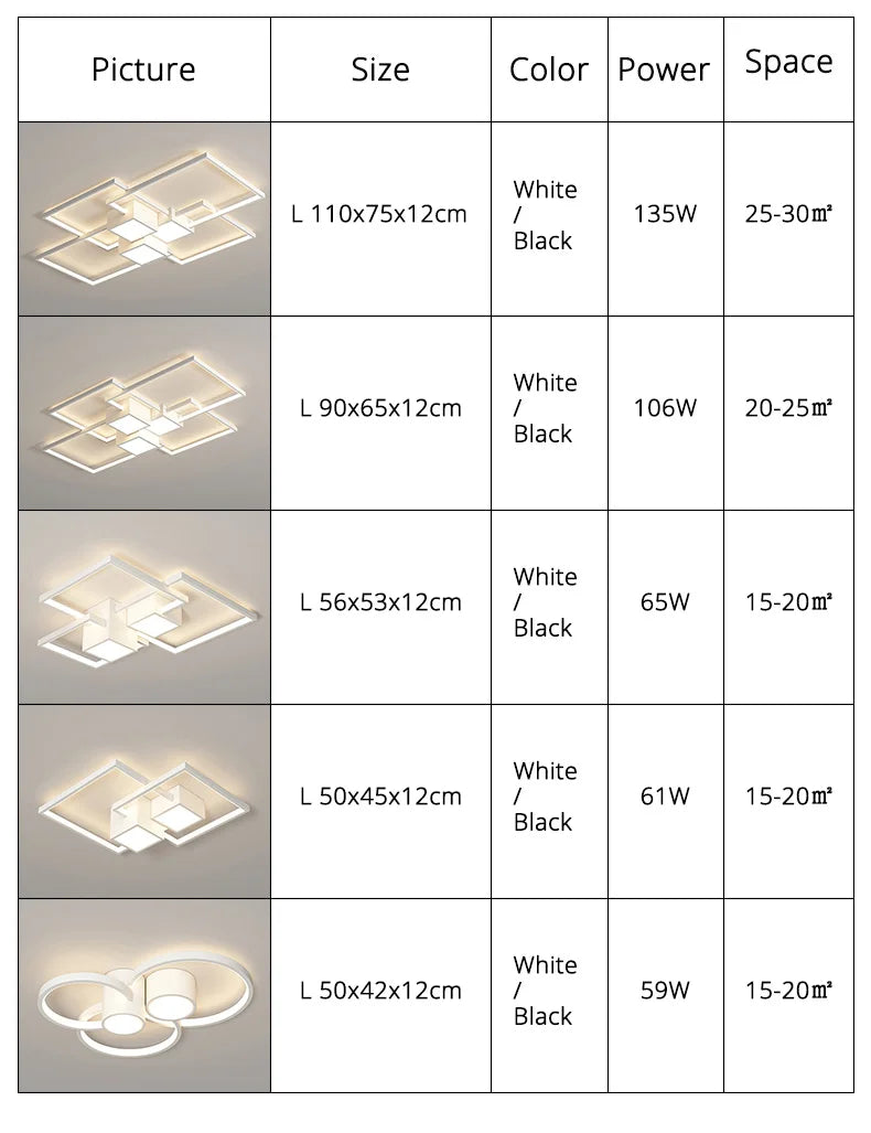 Qiyi Modern Ceiling Chandelier Lights