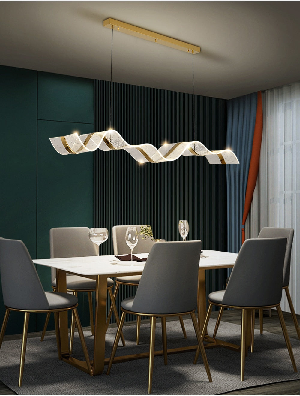Ylk Linvee Modern Wave Pendant Light