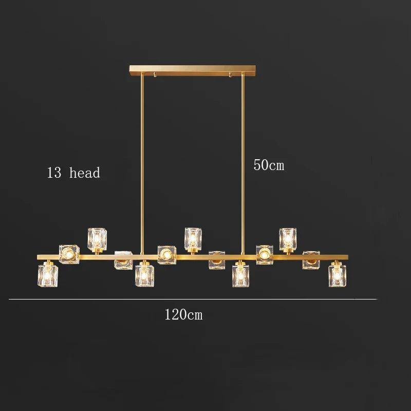 Joranai Linear luxury K9 crystal home Decoration Pendant lights