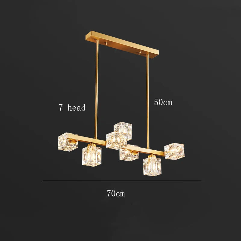 Joranai Linear luxury K9 crystal home Decoration Pendant lights