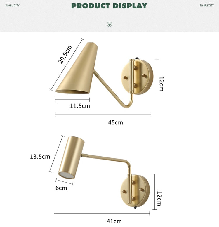 Modern Adjustable Swing Arm Lamp