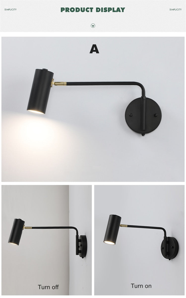 Modern Adjustable Swing Arm Lamp
