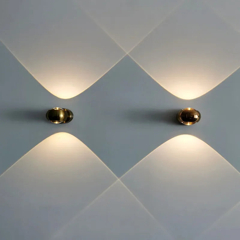 Orb Dual Designer Modern Art Aluminum Glass Decoration Wall Lamp