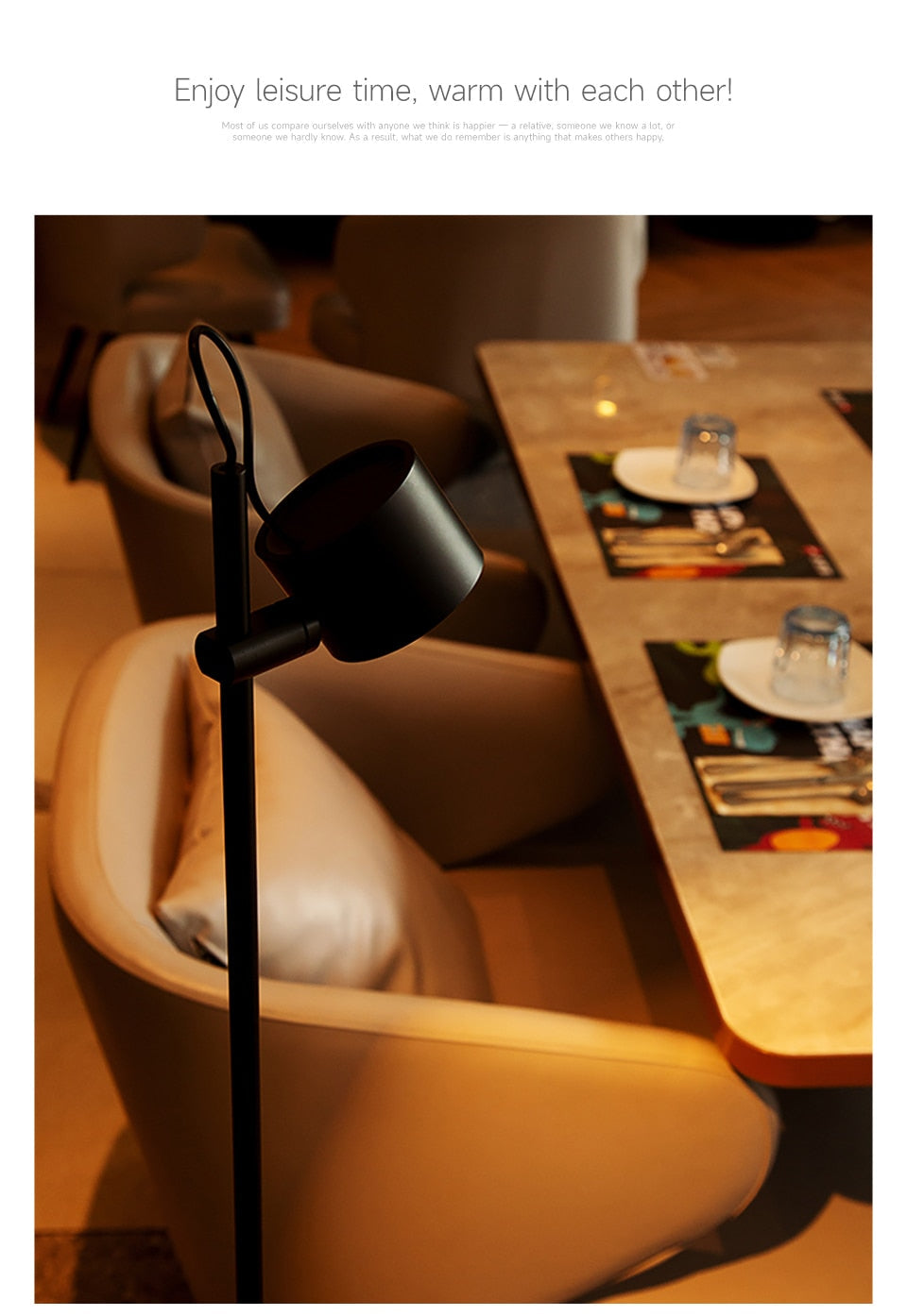 AiS Voorime - Floor Lamp Dimmable Remote Control Standing Light 360° Rotatable Ra97 Eye Protect