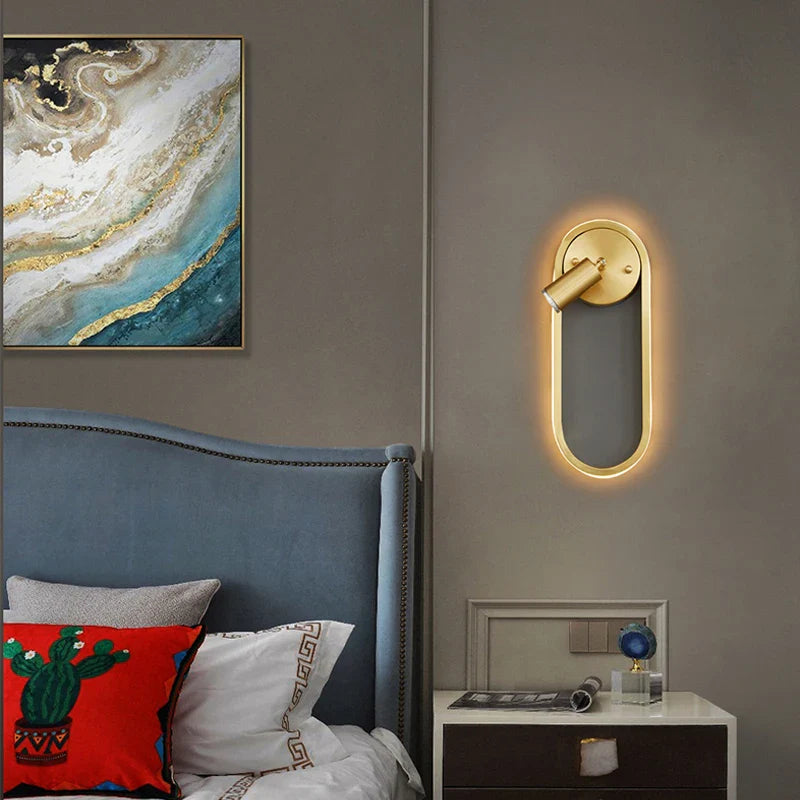Nordic Oval Spotlight Wall Lamp