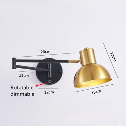 KIN Rotte - Dimmable Wall Lamp Folding Telescopic Switch