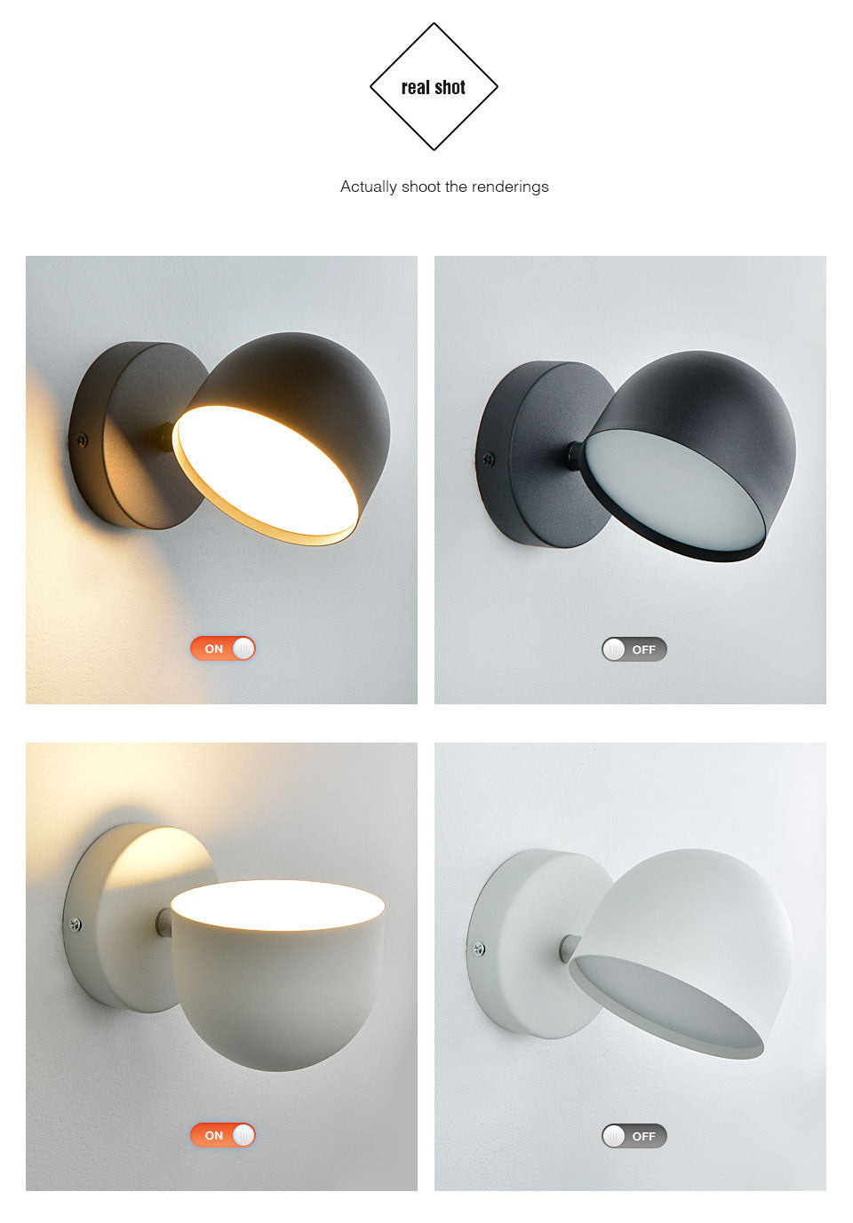 Yoe Smart Touch Dimming Wall Light