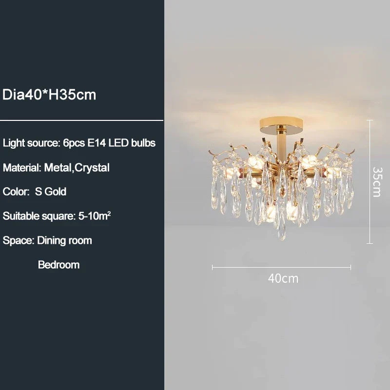 Ylk Jomnas Gold Ceiling Chandelier