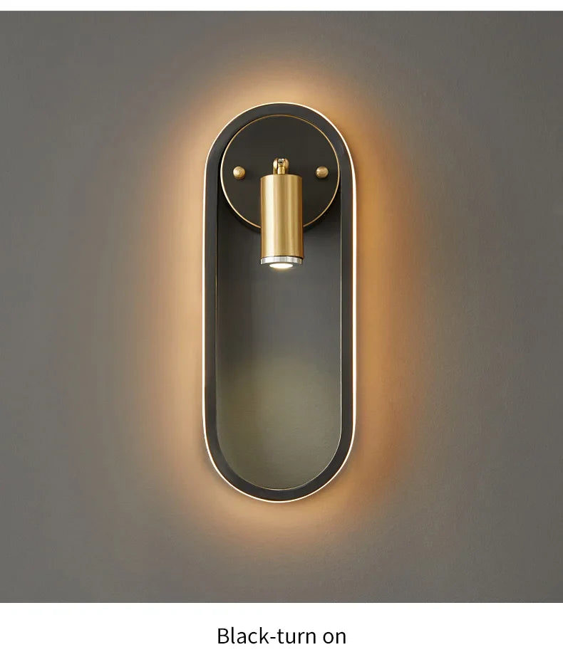 Nordic Oval Spotlight Wall Lamp