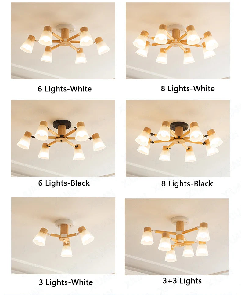 Wl Guay Nordic Wooden Chandelier