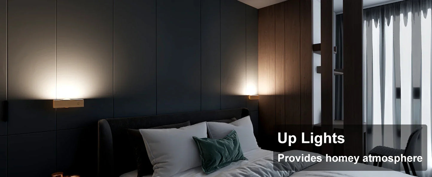 Cinde Mini Touchable Magnetic Nordic Wood With 360 Rotate Dimmable Wall Sconce