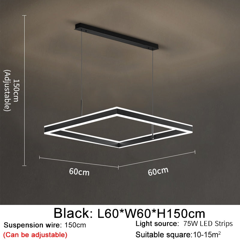 Ylk Kare Modern LED Chandelier