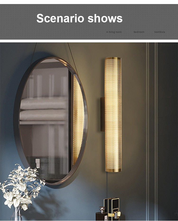 Zern Ouche Retro Brass Wall Light