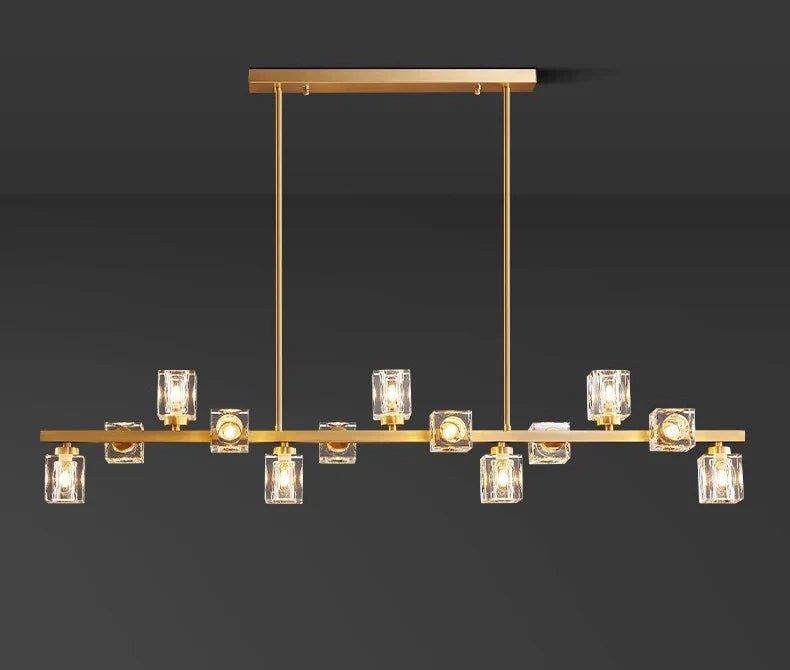 Joranai Linear luxury K9 crystal home Decoration Pendant lights