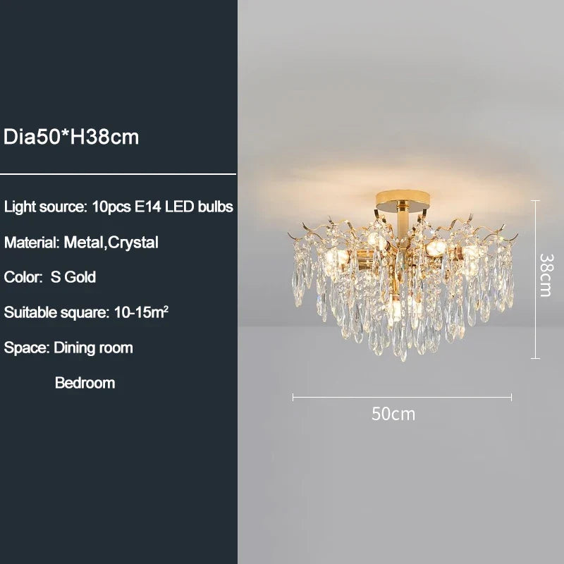 Ylk Jomnas Gold Ceiling Chandelier