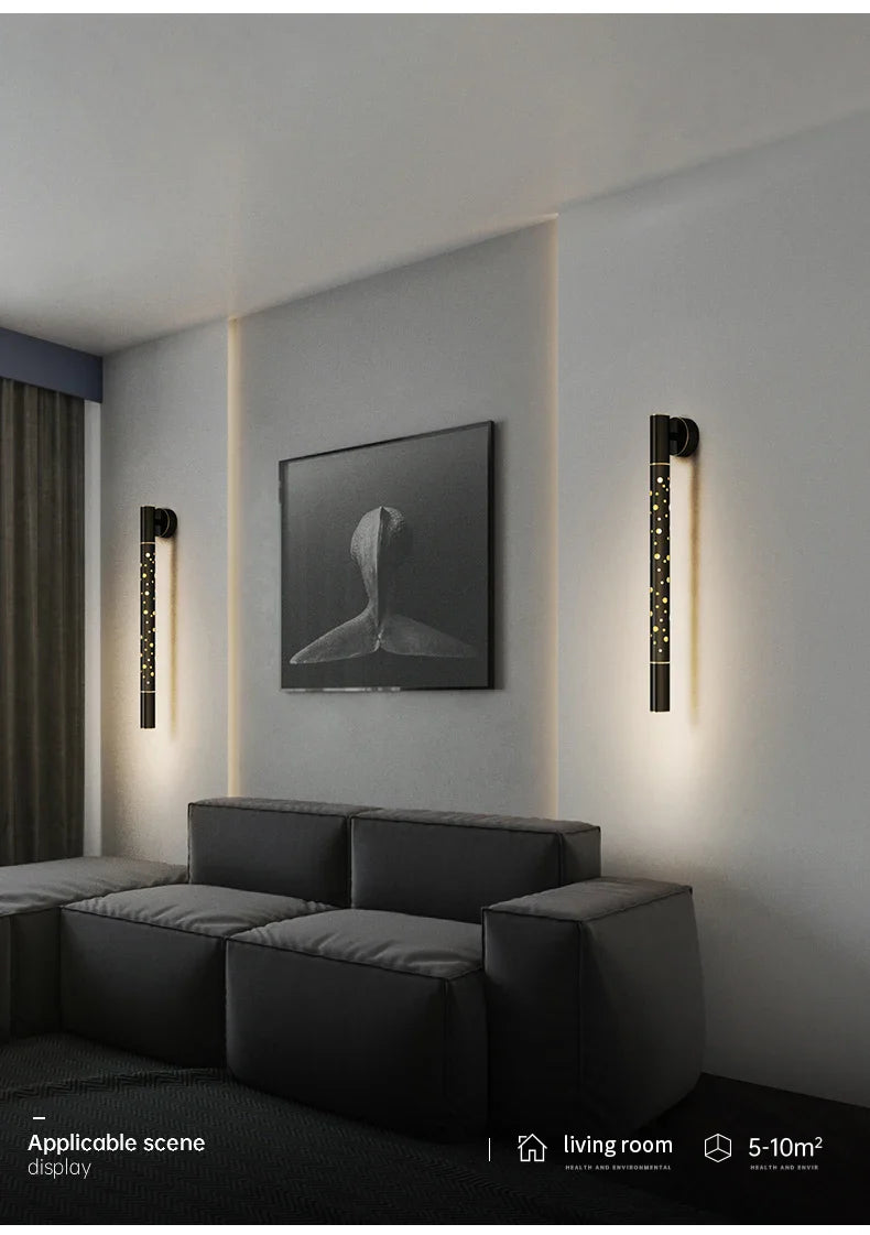 Postmodern Nordic Copper Bedside Sconce