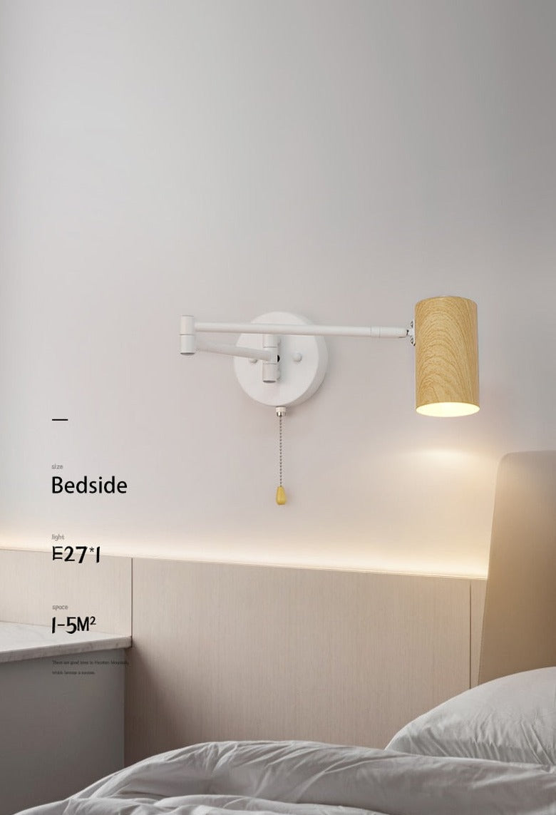 BTM Moni - Adjustable Black Metal Foldable White Reading Bedside
