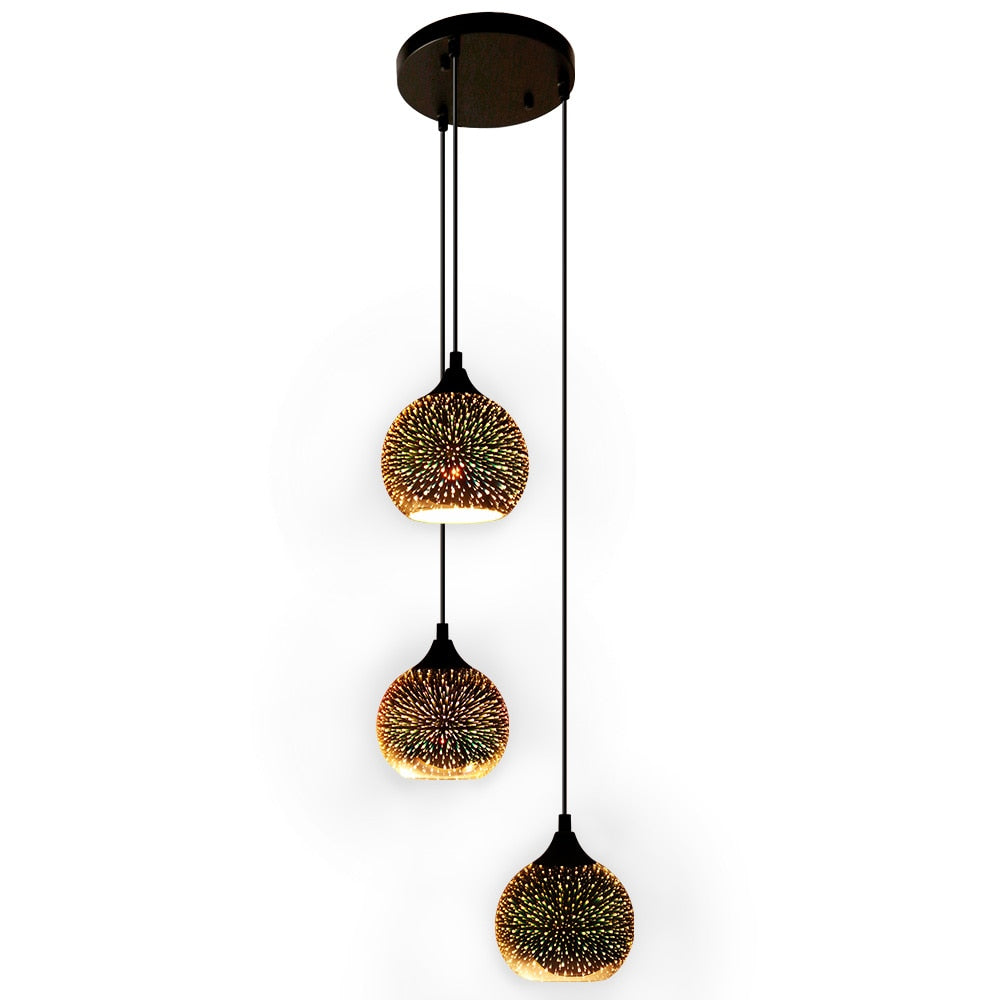 Firework Glass Pendant Light Fixture