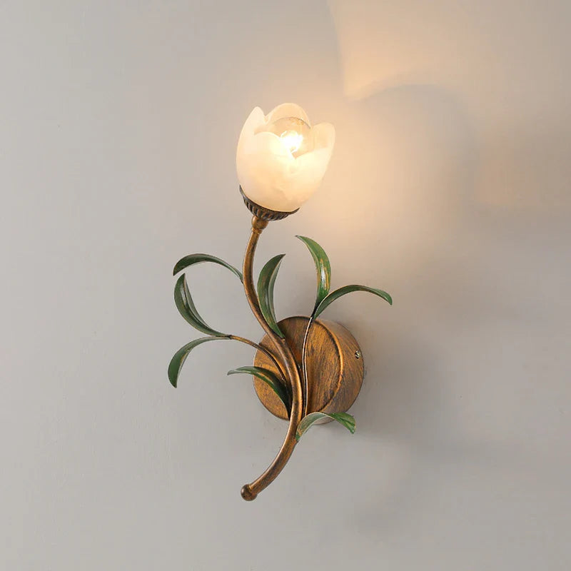 French Pastoral Romantic Flower Wall Light Background Decorative