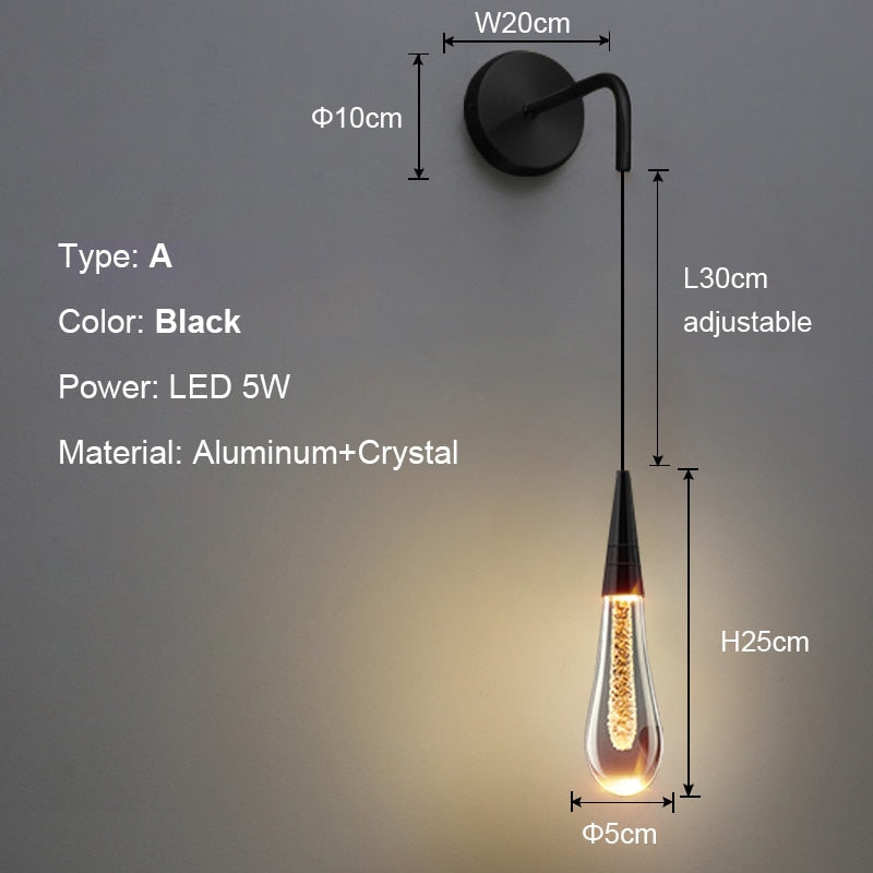 Blonche Post-Modern Crystal Wall Lights