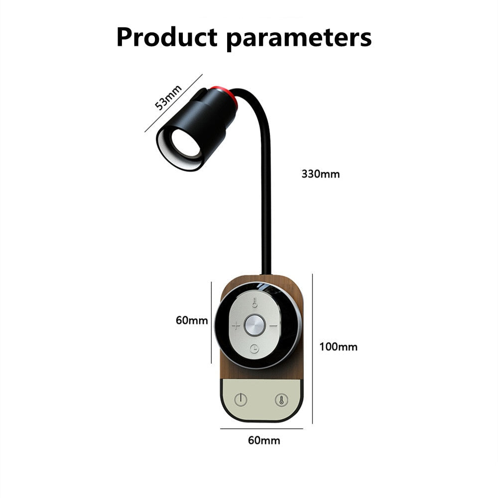LED Rechargeable Remote Control Light Eye Protection Magnetic Suction