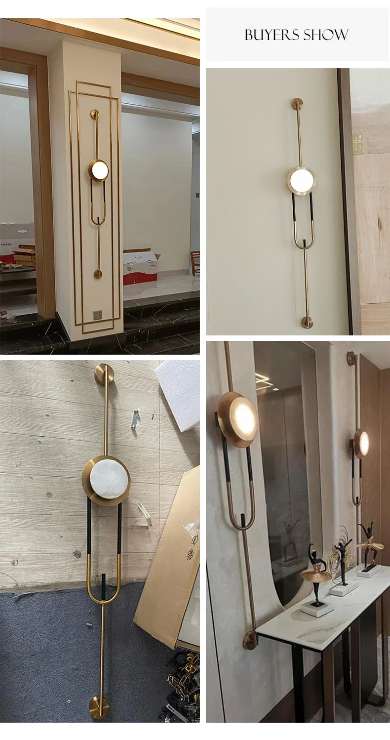 Marble Copper Luxury Wall Light