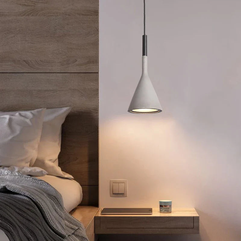 Nordic Cement Industrial Pendant Lamp Modern Cylindrical Design Hang Lamp