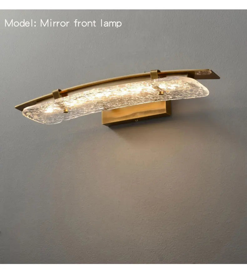 K9 Crystal Copper Wall Lamp Sink Mirror