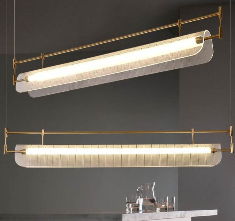 Sunoo - New Minimalist Modern Living Room Dining Table Long Chandelier