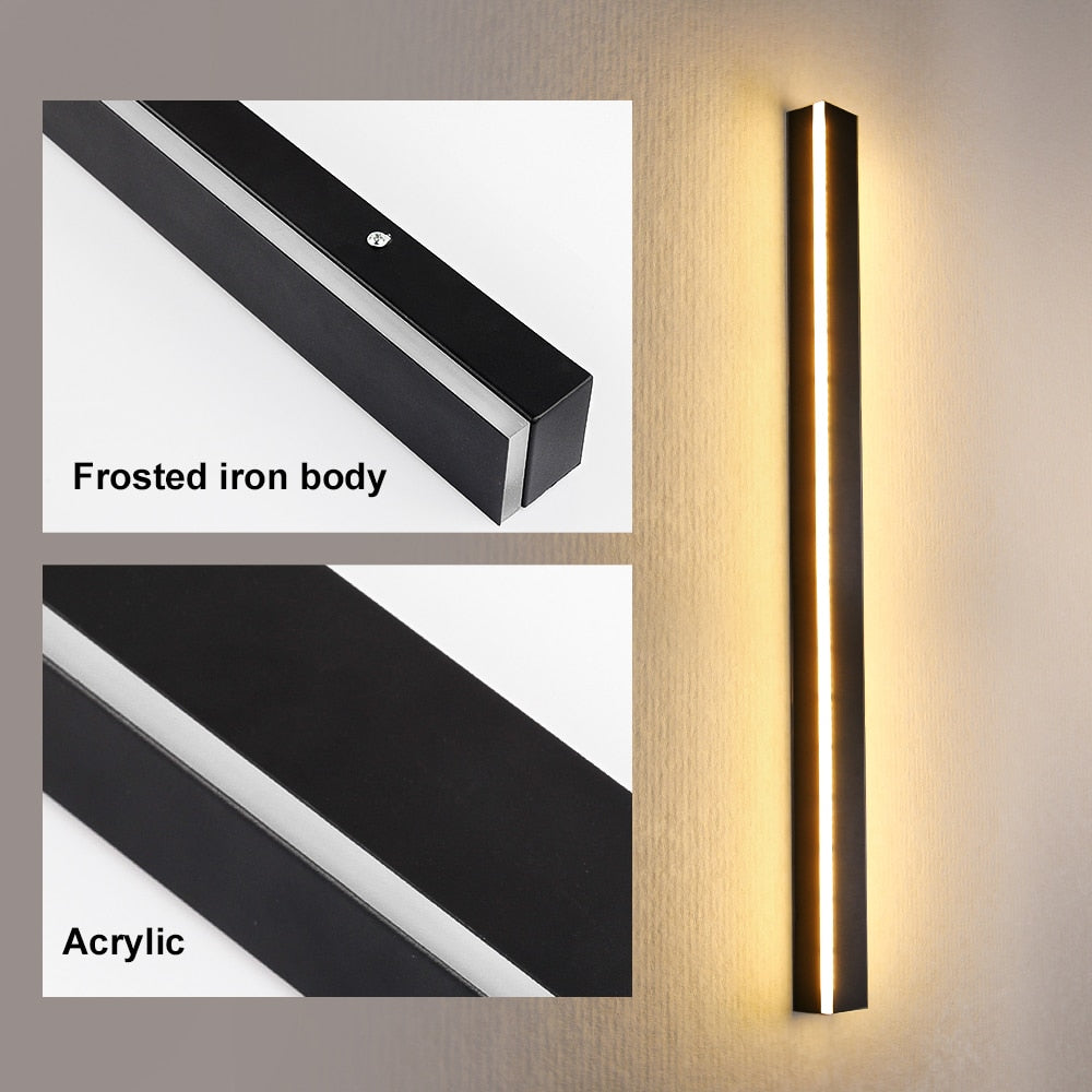 EB Proven - Outdoor Waterproof IP65 Long Wall Lamp For Garden Porch Light